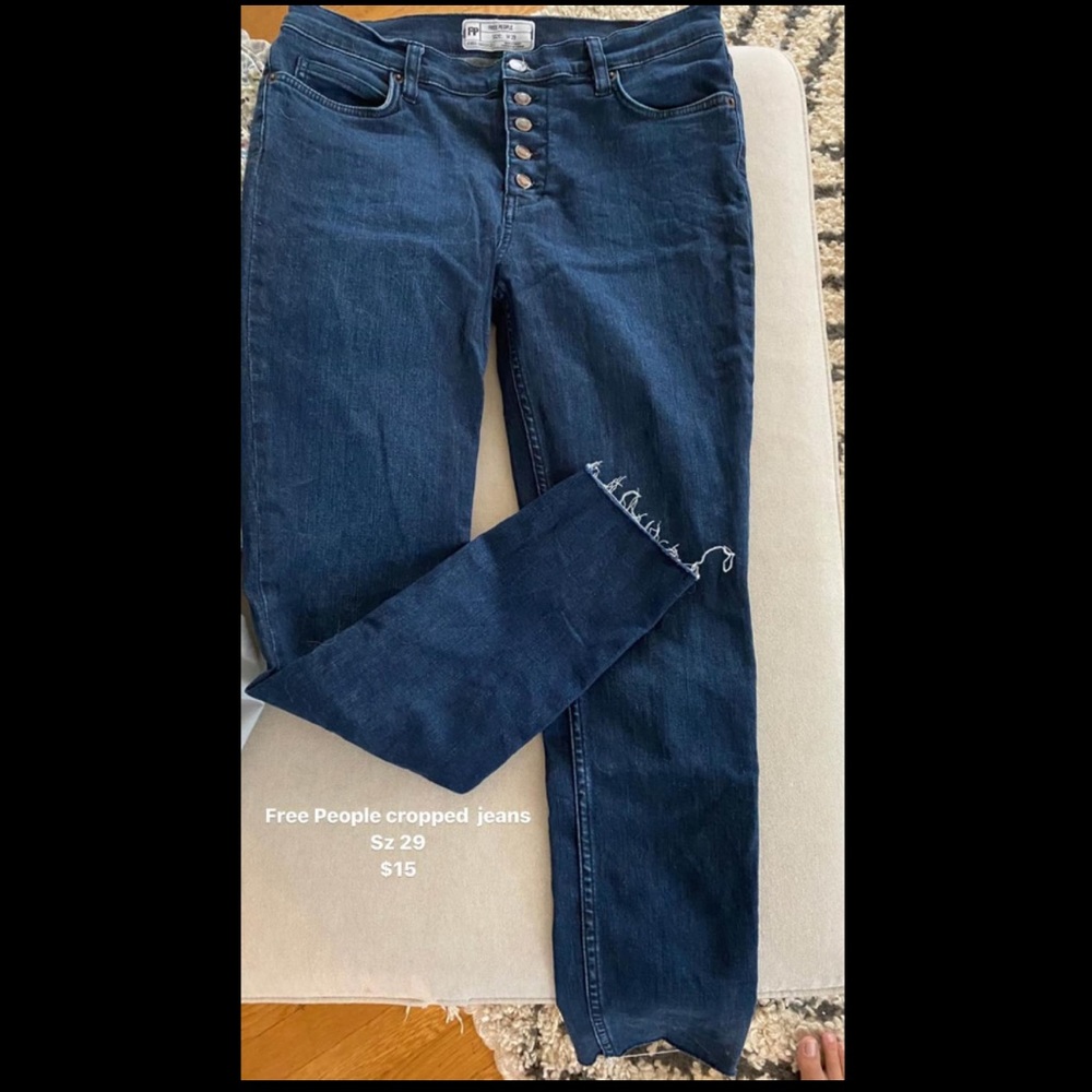 Free people cropped jeans